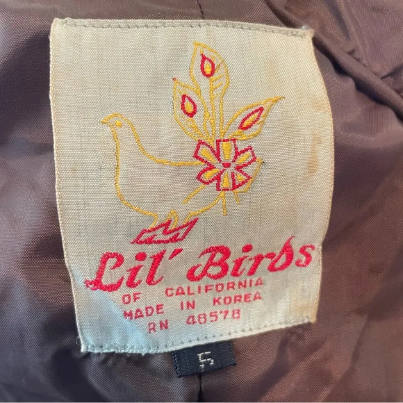 LIL’ BIRDS OF CA Vintage 1950s 1960s Patchwork Fur Hooded Jacket Coat - Picture 5 of 7